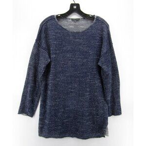 Eileen Fisher Sweater Small Organic Linen Pullover Casual Preppy